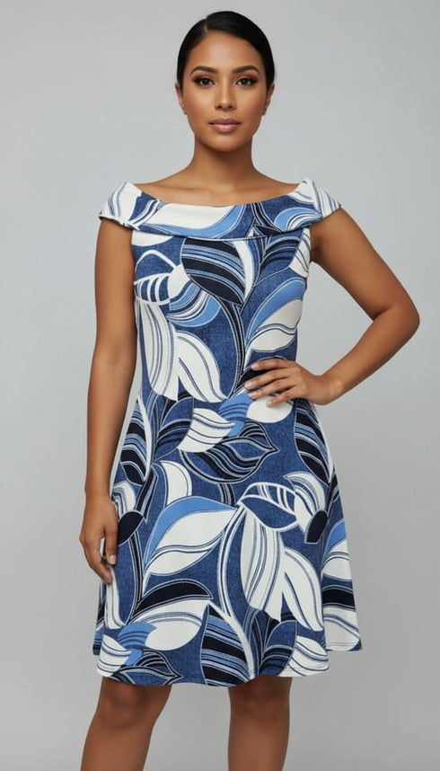 Cowl Neck Sleeveless Dress - D2115