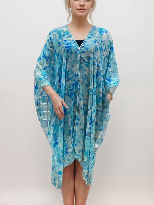 COVER UP WITH BUTTONS EMBELISHMENT-MULTI WAY WEAR - T6108