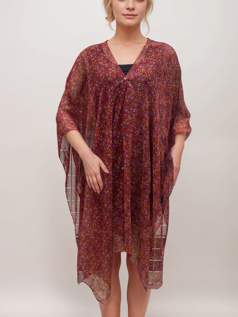 COVER UP WITH BUTTONS EMBELISHMENT-MULTI WAY WEAR - T6108