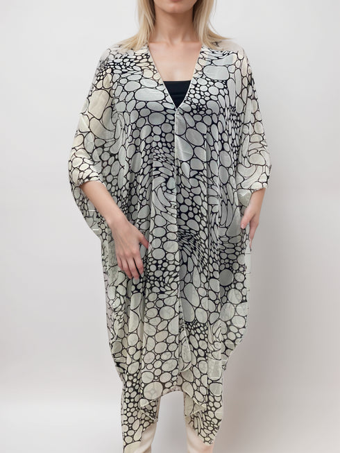 COVER UP WITH BUTTONS EMBELISHMENT-MULTI WAY WEAR - T6108