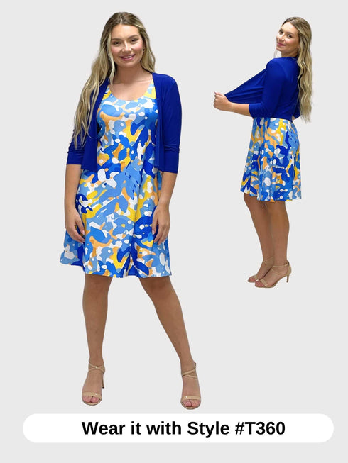 SUNDRESS - Skater Style tank dress with square back - D2001