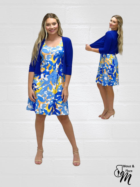 Skater Style tank dress with strappy back- D2001