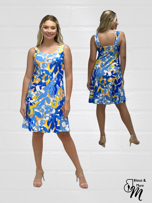 Skater Style tank dress with strappy back- D2001