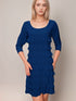 Women's Ruffle Dress 3/4 Sleeve - D049