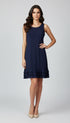 RUFFLE BOTTOM DRESS WITH SIDE SEAM POCKETS - D099