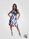 Digital Print Square Back Strappy Tank Dress - D2001