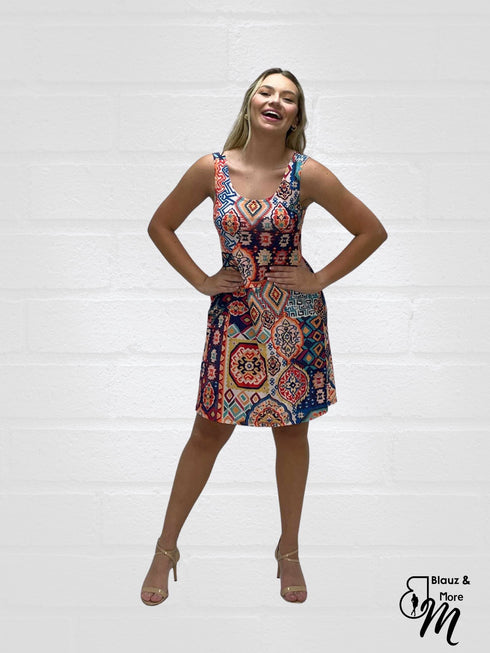 Skater Style tank dress with strappy back- D2001