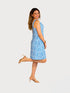 Ruffle Neck Skater Style tank dress with square back and Pocket - D2006