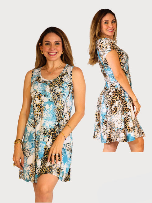 Highlighted Princess Seam Scoop Neck Dress - D2037