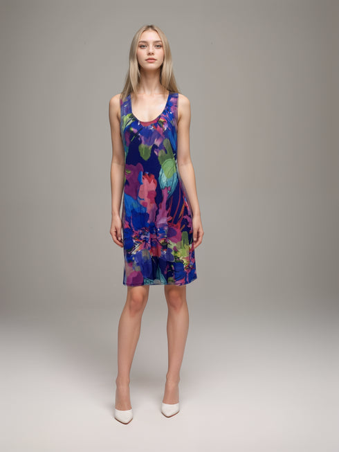 Ruffle Neck Sleeveless Sundresses For Women's - D2061