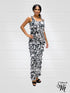 Ruffle Maxi PRINTED Dress Sleeveless - D211