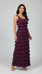 Long Ruffle Maxi Solid color Dress Sleeveless -D211