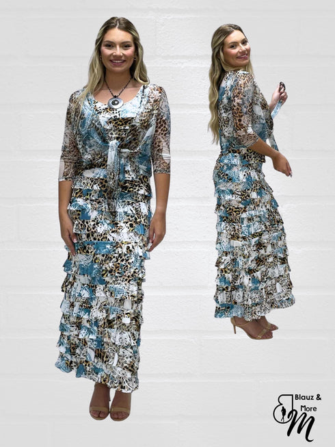 Ruffle Maxi Dress Sleeveless - D2211