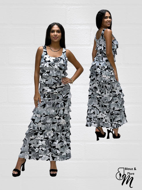 Ruffle Maxi Dress Sleeveless - D2211