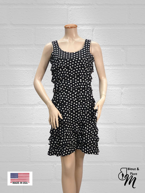 CHACHA Ruffle Dress Sleeveless Knee length - D760