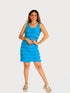 CHACHA Ruffle Sleeveless Knee Length Dress - D760
