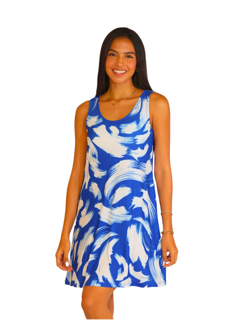 Sleeveless Scoop Neck Pull-Over Style Dress - D2002