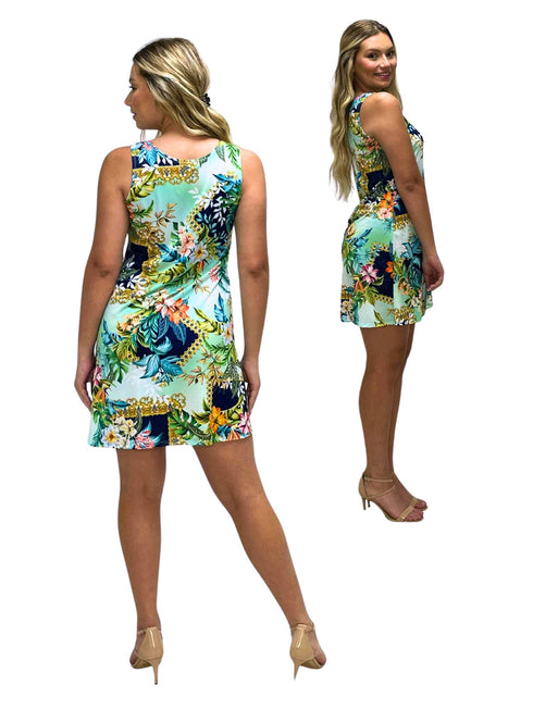 Sleeveless Scoop Neck Pull-Over Style Dress - D2002