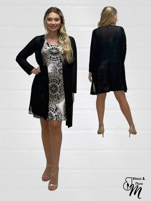 LIGHT AS FEATHER DUSTER CARDIGAN 3/4 SLEEVES FRONT OPEN - T651