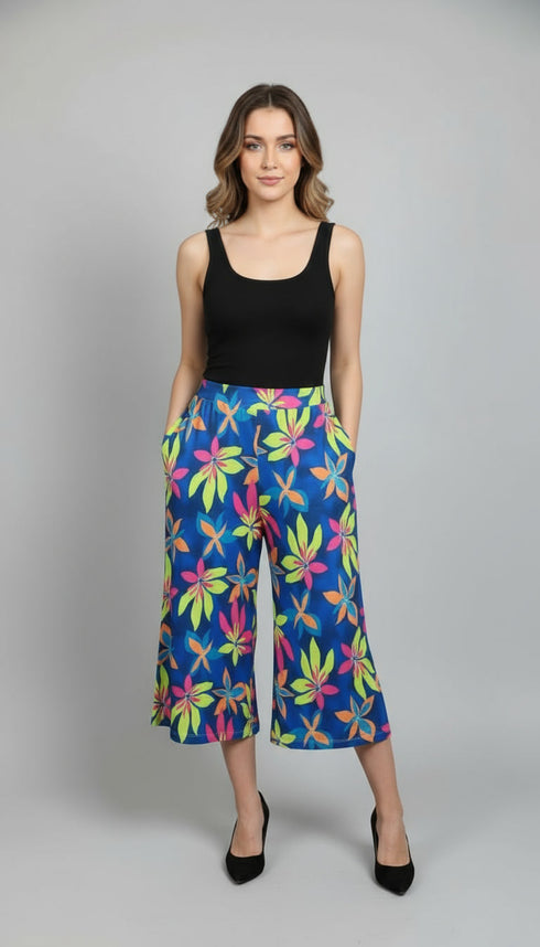 Royal Elastic waist wide leg Pull-on Gaucho - P2006