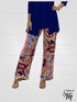 Mid Rise Straight Leg Pull-on Printed Palazzo - P2016