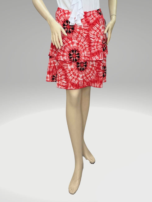 3 Tier PRINTED SKORT with the Ruffle in the center - SH001