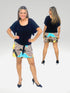 3 Tier PRINTED SKORT with the Ruffle in the center - SH001