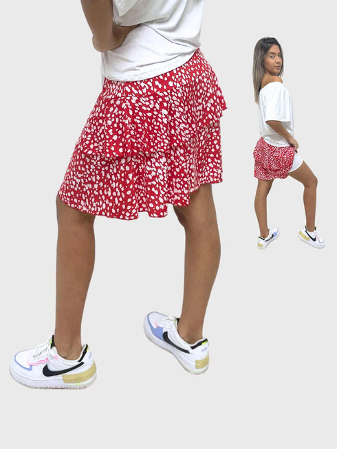 3 Tier PRINTED SKORT with the Ruffle in the center - SH001