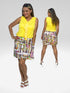 2 Tier Skort with side seam pockets and elasticized waist line - SH011