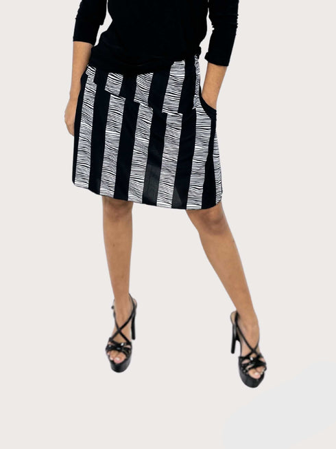 2 Tier Skort with side seam pockets and elasticized waist line - SH011