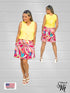 2 tier Skort with side seam pockets and elasticized waist line - SH011