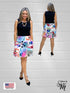 2 tier Skort with side seam pockets and elasticized waist line - SH011