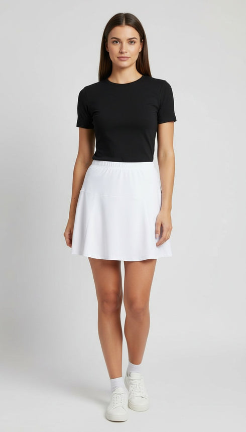 Women Solid Golf Short Skort with Pockets - SK013