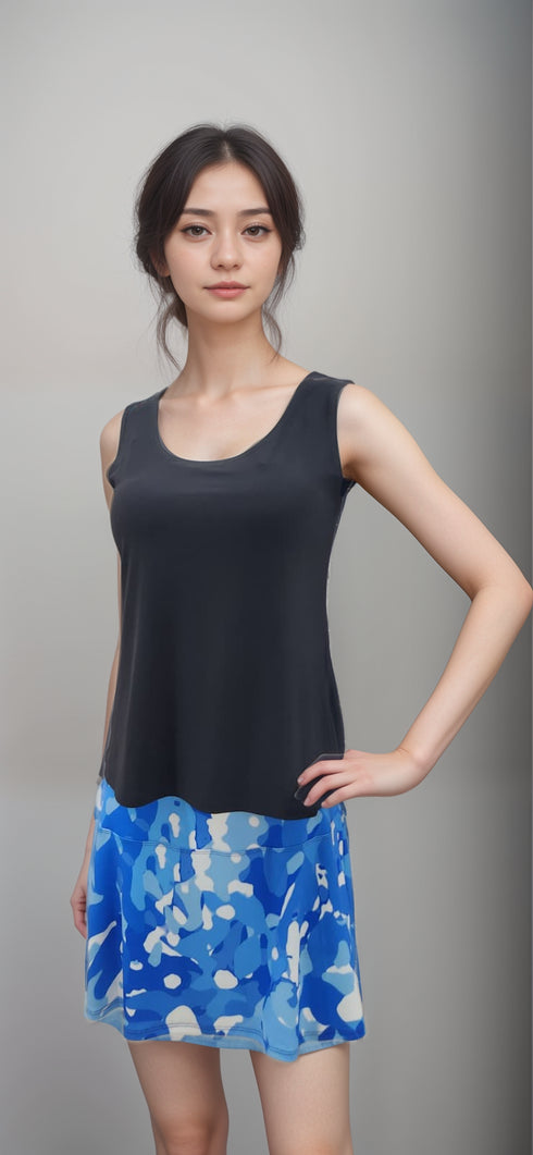 Women Digital Print Golf Short Skort with Pockets - SK2013