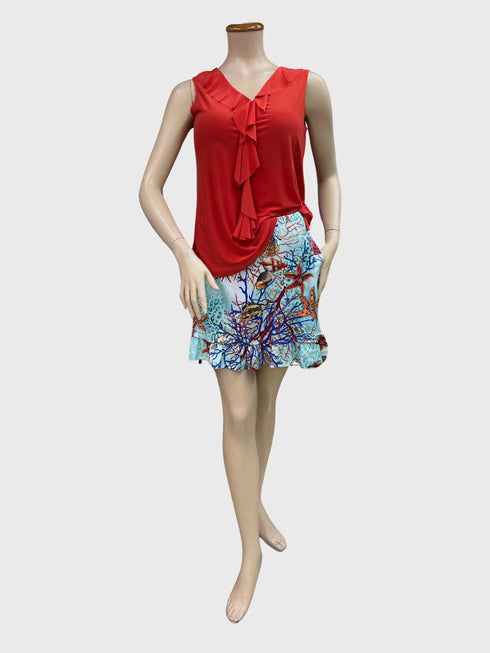 Women Golf Skort with ruffle on bottom & Pockets - SK2014