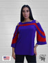 Cold Shoulder Color Block Top-T504