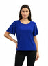 Double Ruffle Bell Sleeves Scoop Neck Top - T560