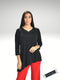 V - Neck Asymmetrical 3/4 Sleeve Tunic Top- T564