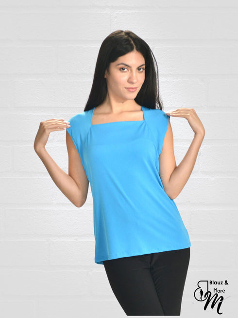 TOP Queen Anne Neckline Top - T603