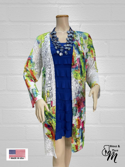 LIGHT AS FEATHER DUSTER CARDIGAN 3/4 SLEEVES FRONT OPEN - T651