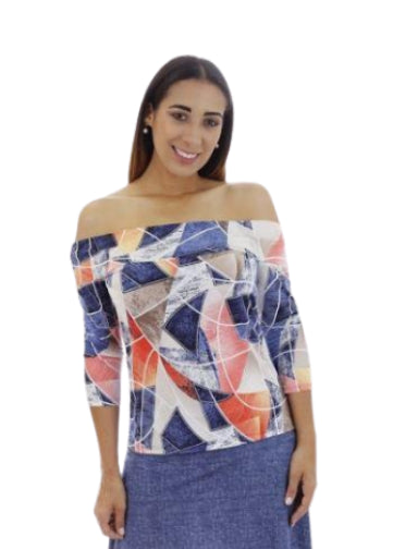 Off Shoulder top with 3/4 Sleeves - T495