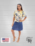 2 tier Skort with side seam pockets and elasticized waist line - SH011