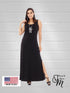 Full length sleeveless dresses - D051