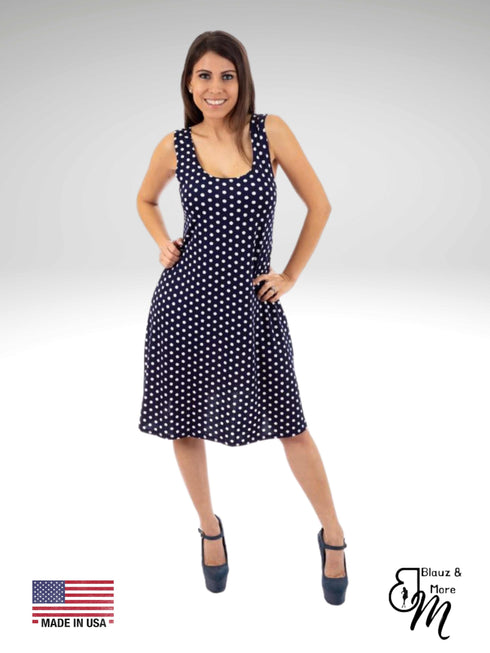 SUNDRESS - Skater Style tank dress with strappy back - D001