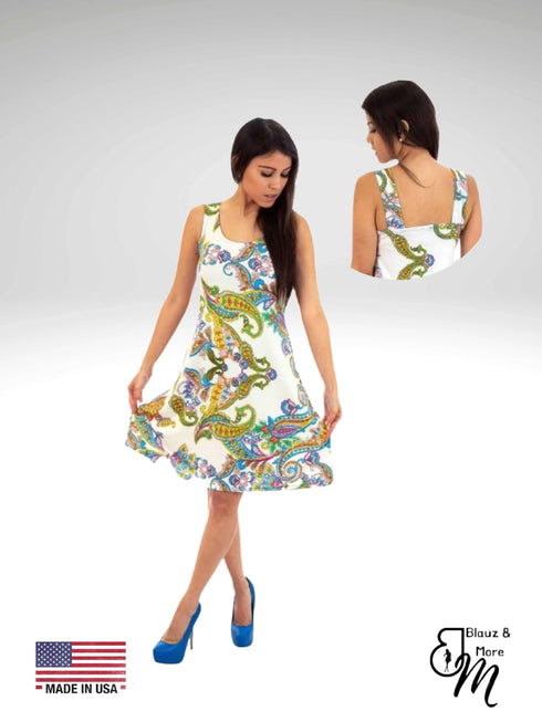 SUNDRESS - Skater Style tank dress with strappy back - D001