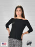 Off Shoulder top with 3/4 Sleeves - T495