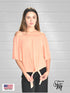 OFF Shoulder top with a front knot detail - T509