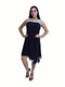 Women Asymmetrical Neck Long Sleeveless Dress- D072