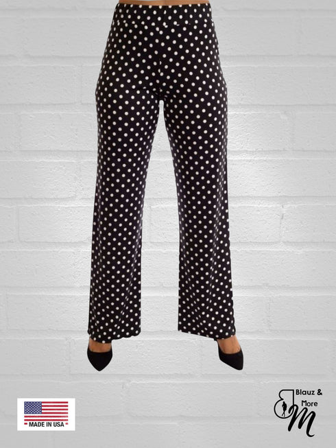 Mid Rise Straight Leg Pull-on Printed Palazzo - P017