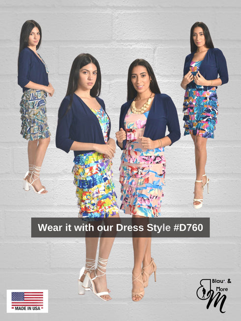 Bolero with 3/4 sleeves - T360